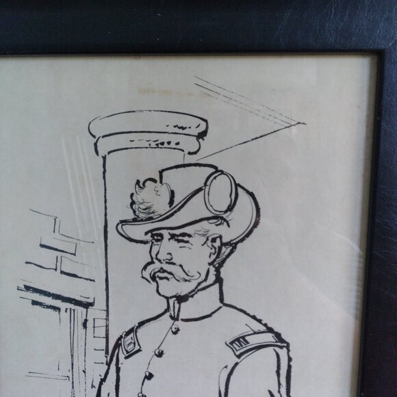 2 Vintage Historic American Civil War Union Officer Infantry Soldier Frame Print - Picture 2 of 8
